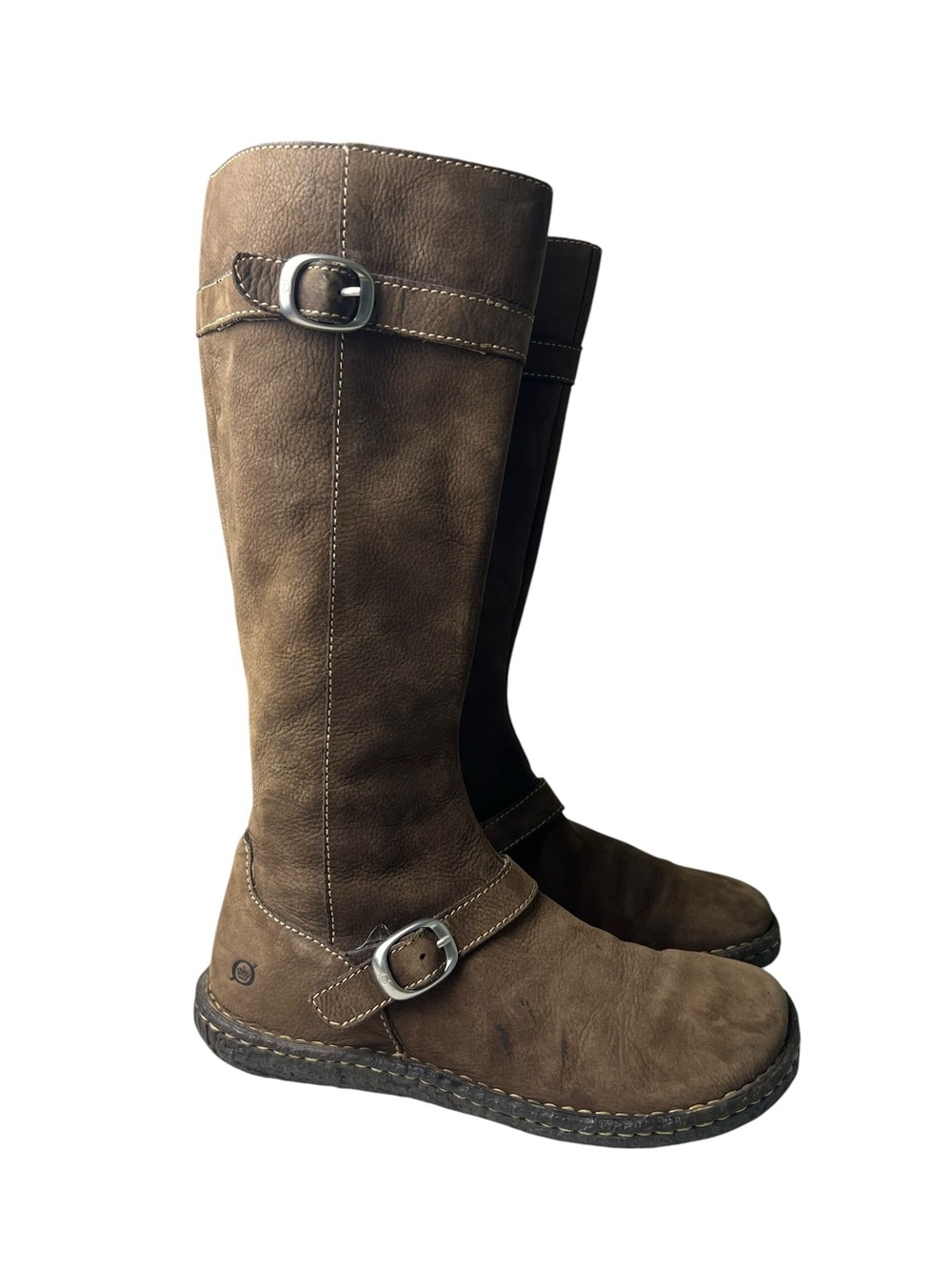 Born Kenya Mid Calf Size Women’s 9 Brown Leather Tall Boots